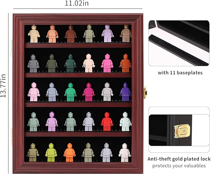 VERANI Minifigures Miniature Display Case Collectibles Display Box Wall Mount