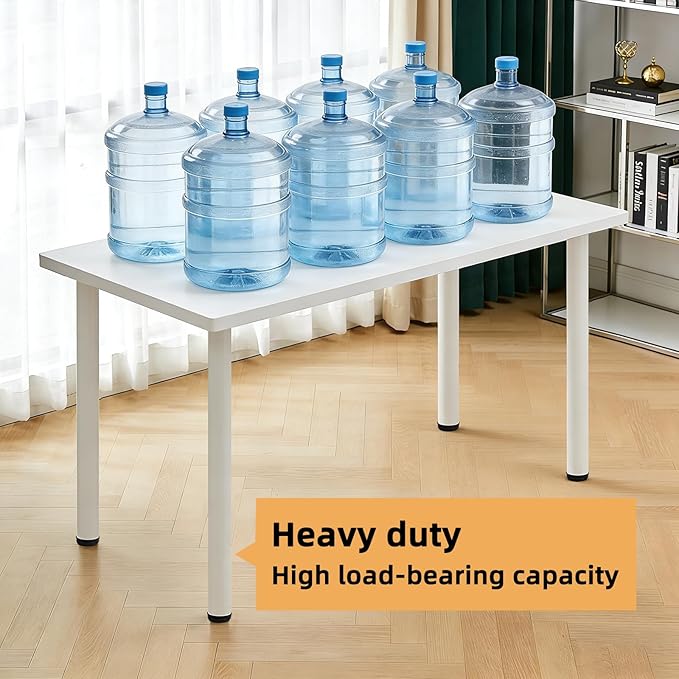 QLLY 30 inch Adjustable Metal Desk Legs, Heavy Duty Furniture Table Legs