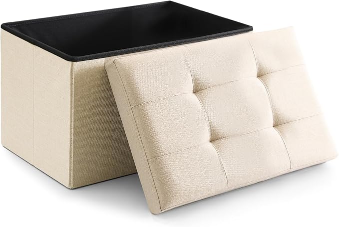 Storage Ottoman Cube Small Footrest Foldable Seat Foot Stools Square Tufted