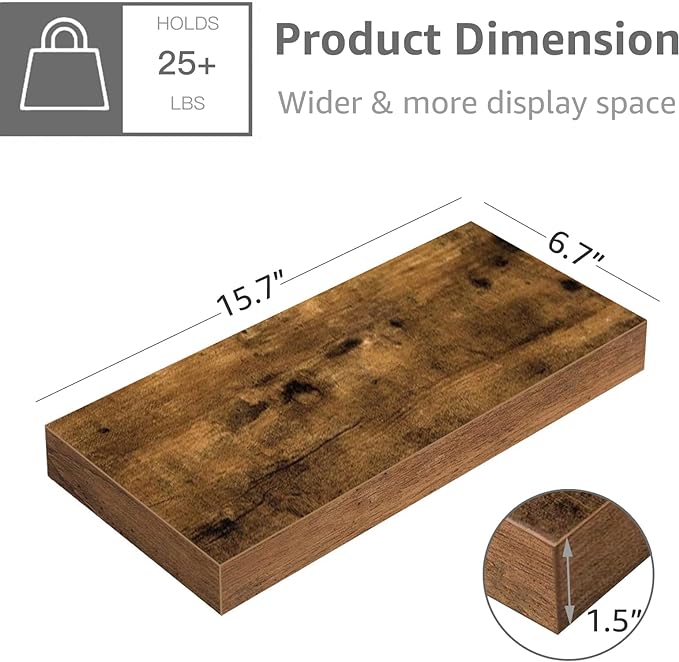 QEEIG Floating Shelves for Wall Bathroom Shelf Bedroom Kitchen Living Room
