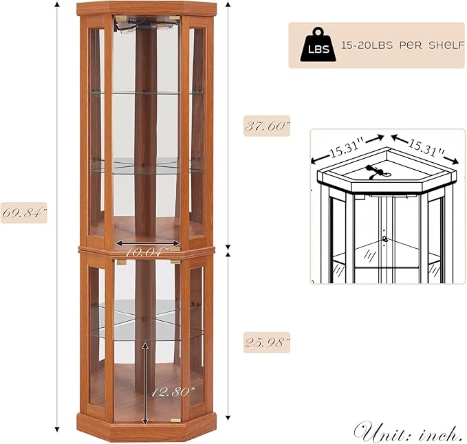 Corner Display Curio Cabinets