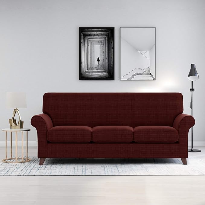 ZNSAYOTX 4 Piece Sofa Covers for Living Room Anti Slip Stretch Couch Covers for