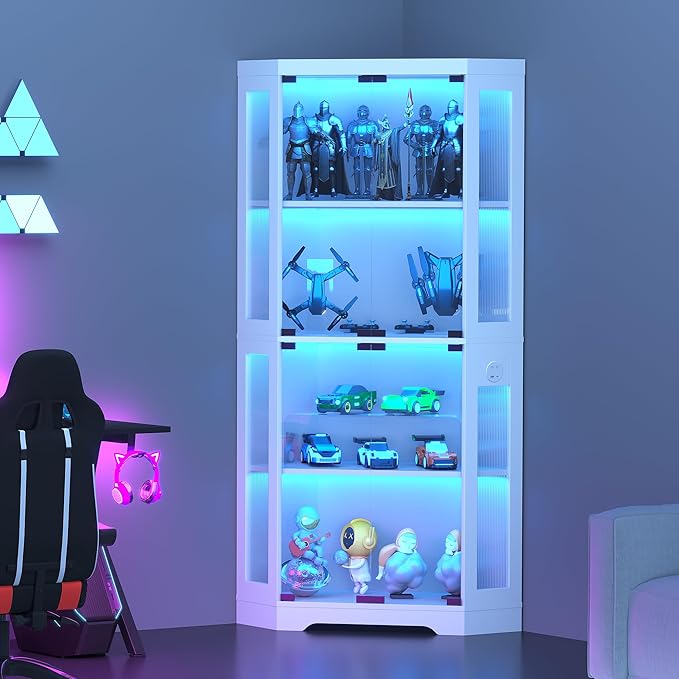 GarveeHome Corner Display Cabinet
