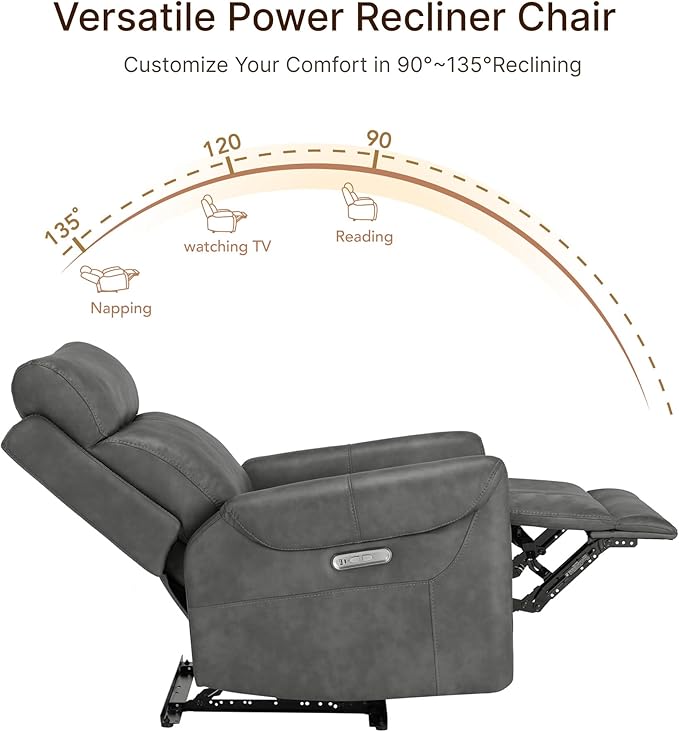 KISLOT Leather Recliner Chair Set of 2, Wall Hugger RV Recliners