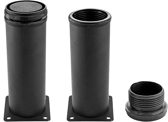 Set of 4 Stainless Steel Furniture Legs 6 Inch, Adjustable Round Cabinet Legs