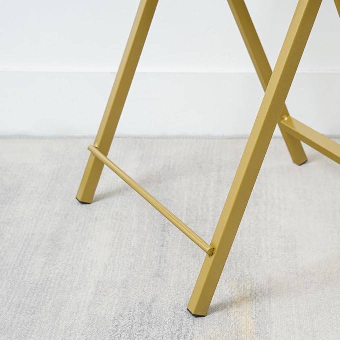 HOOBRO Folding TV Tray Tables, Industrial Snack Tables
