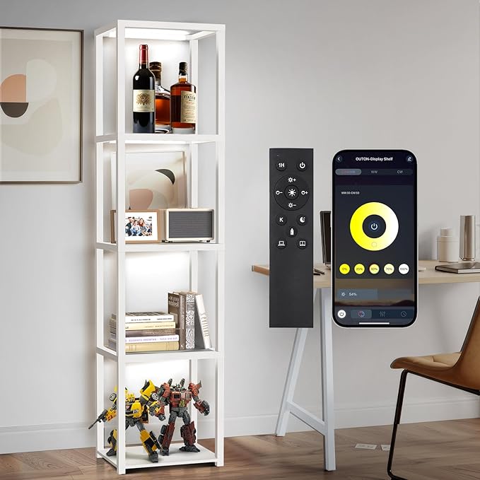 OUTON 67" Glass Display Shelf