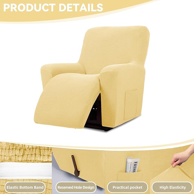 Cupuamon Recliner Chair Covers, Lazy Boy Recliner Covers Stretch Reclining