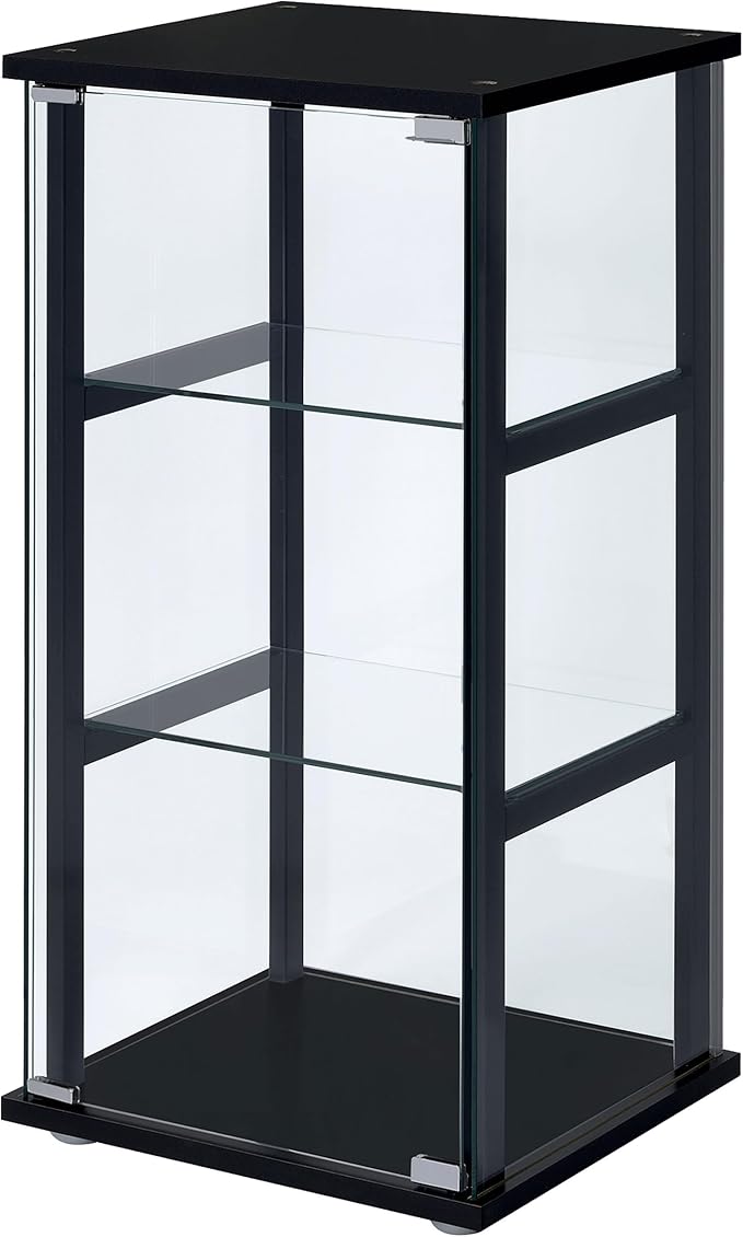 Coaster Home Furnishings Cyclamen 34-inch 3-Tier Clear Tempered Glass Curio