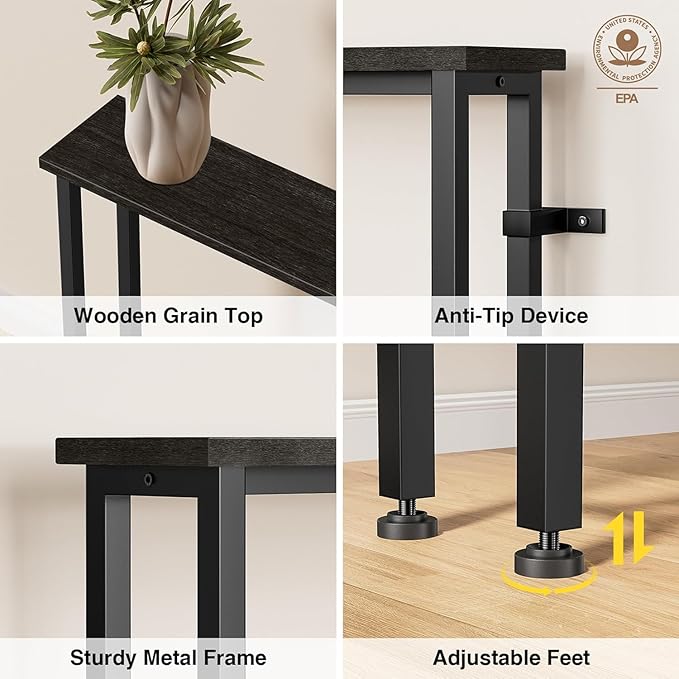 Keelian 70" Narrow Console Sofa Table