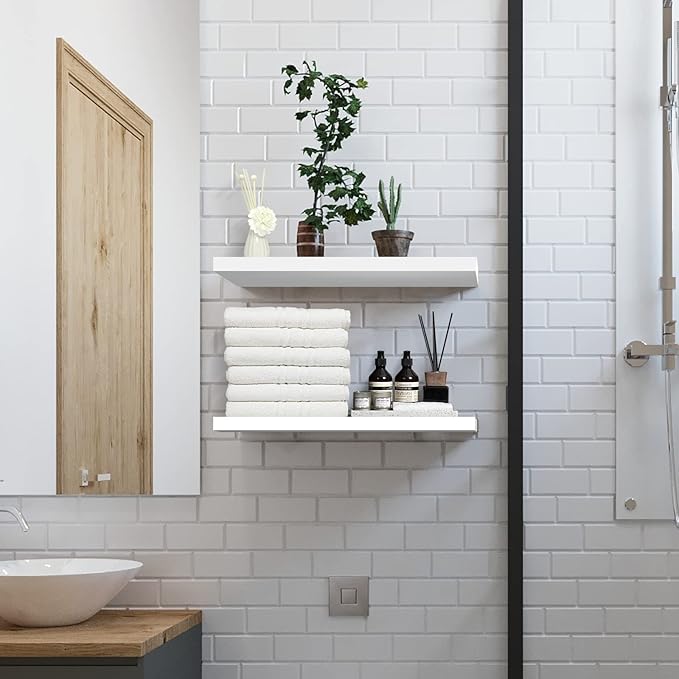 SAUMONIERES 24 Inch Floating Wall Shelves