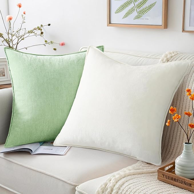 decorUhome Summer Couch Throw Pillow Covers 18x18 Set of 2, Decorative Soft