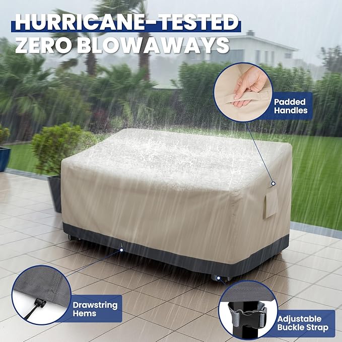 Extra Heavy Duty Outdoor Couch Cover Waterproof Up to 8000pa, Large 3-Seater