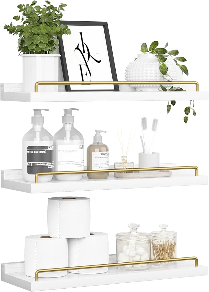 RYOFOBETTO Floating Shelves for Wall Decor, Living Room, Picture Frames