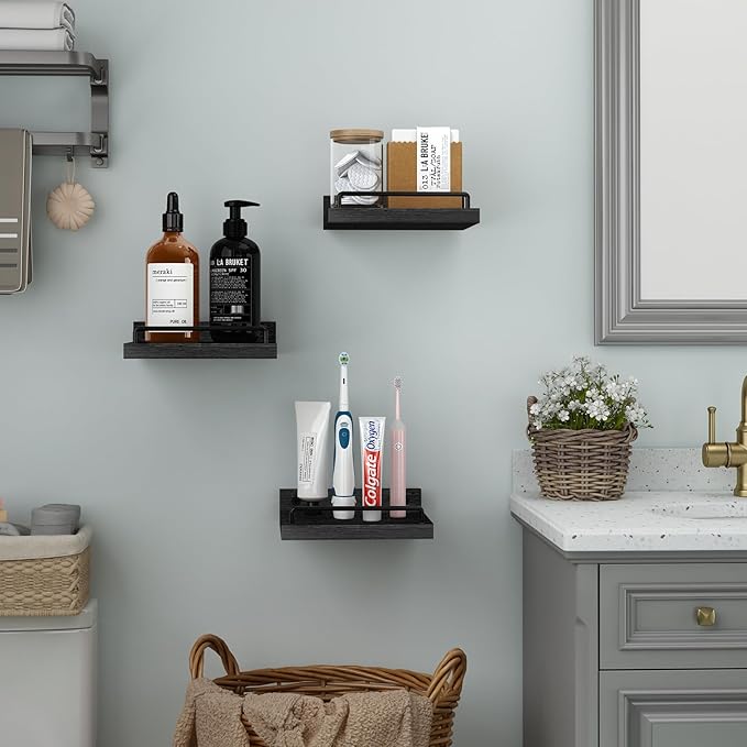 RYOFOBETTO Small Floating Shelf, 6 X 6 Inches Farmhouse Wall Shelves