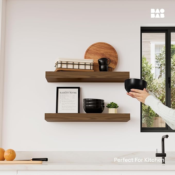 BAOBAB WORKSHOP Wood Floating Shelves