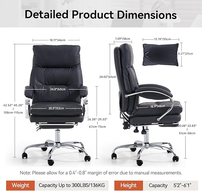 LEAGOO Heated Massage Office Chairs