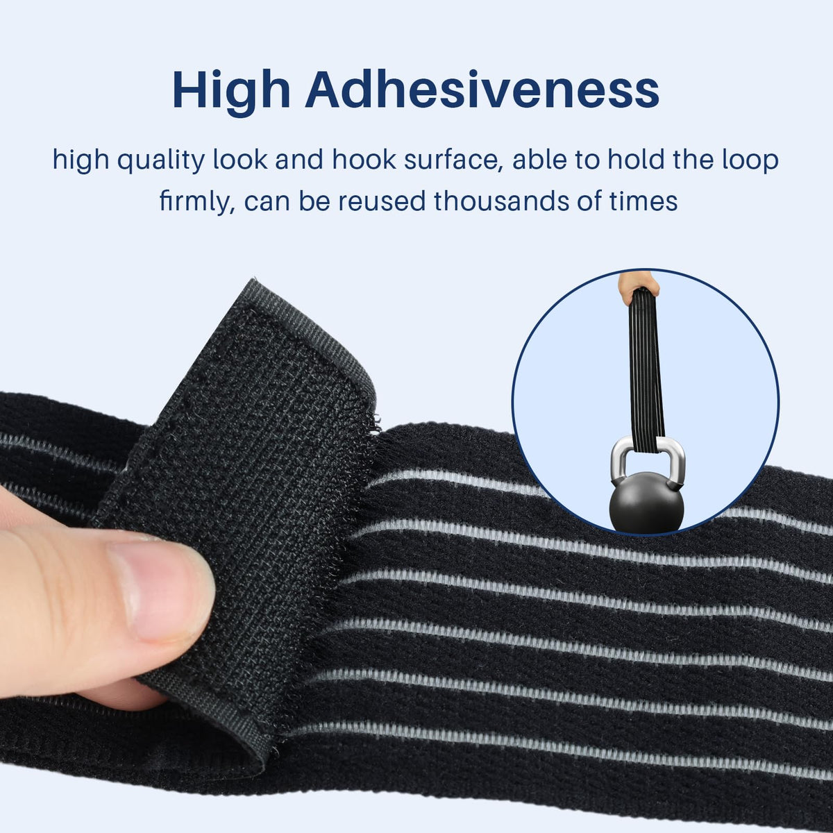 Comfytemp Ice Pack Strap, Stretchable, Reusable, 27.6 x 2 in, 1pc, Ice Belt Extender Strap, Elastic Hook and Loop Extension Strap Adds Length to Most Ice Packs, Multiple Uses