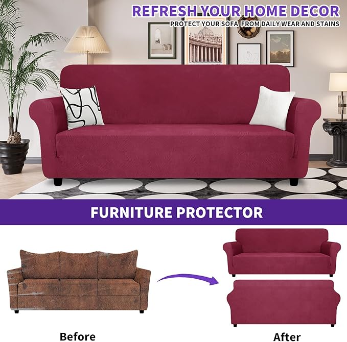 ZNSAYOTX Oversized Super Stretch Couch Cover, New Universal Sofa Covers