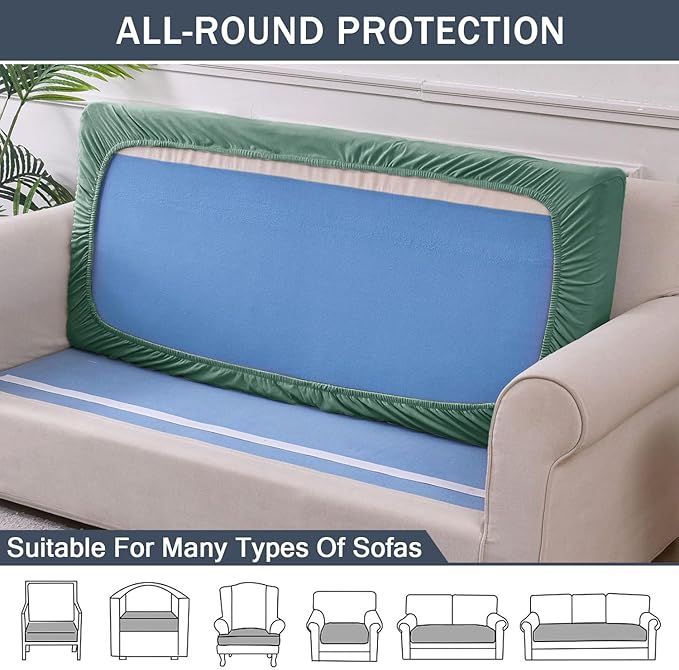 CONRUSER Stretch Cushion Cover, Soft Velvet Plush Cushion Slipcovers Loveseat