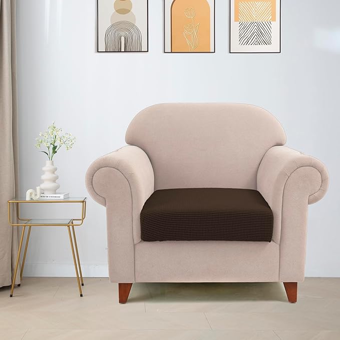 Water Repellent Single Seat Cushion Cover, Stretch Separete Backrest Cover