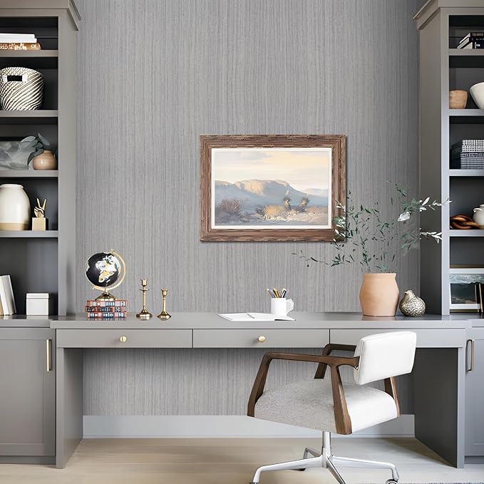 Grasscloth Peel and Stick Wallpaper Modern 15.7in x 196.8in Textured Linen