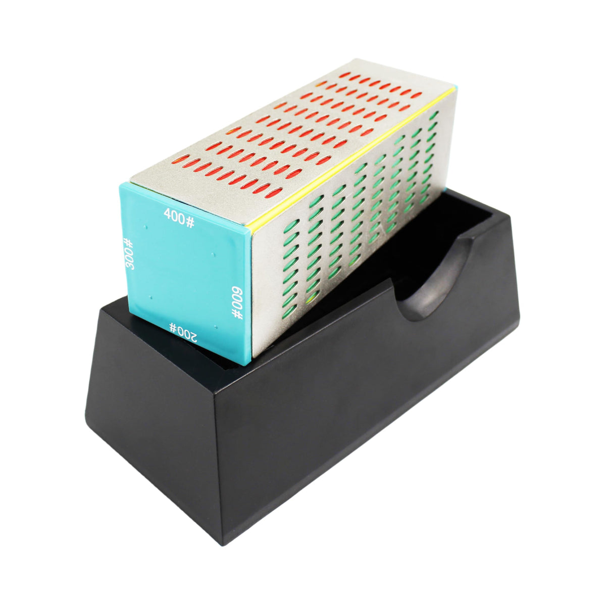 HFS(R) 4-Way Diamond Knife Sharpener Hone Sharpening Stone Industrial Grade 200 to 600 Grit Non-Slip Rubber Base 6" x 2"