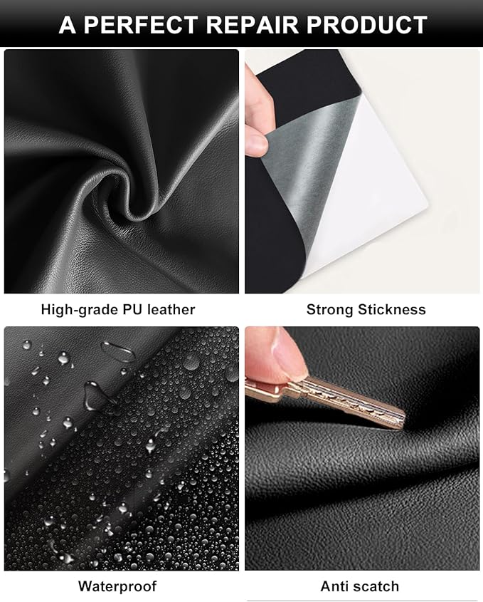 Numola Leather Repair Patch 3×4 inch Self-Adhesive Leather Repair Tape