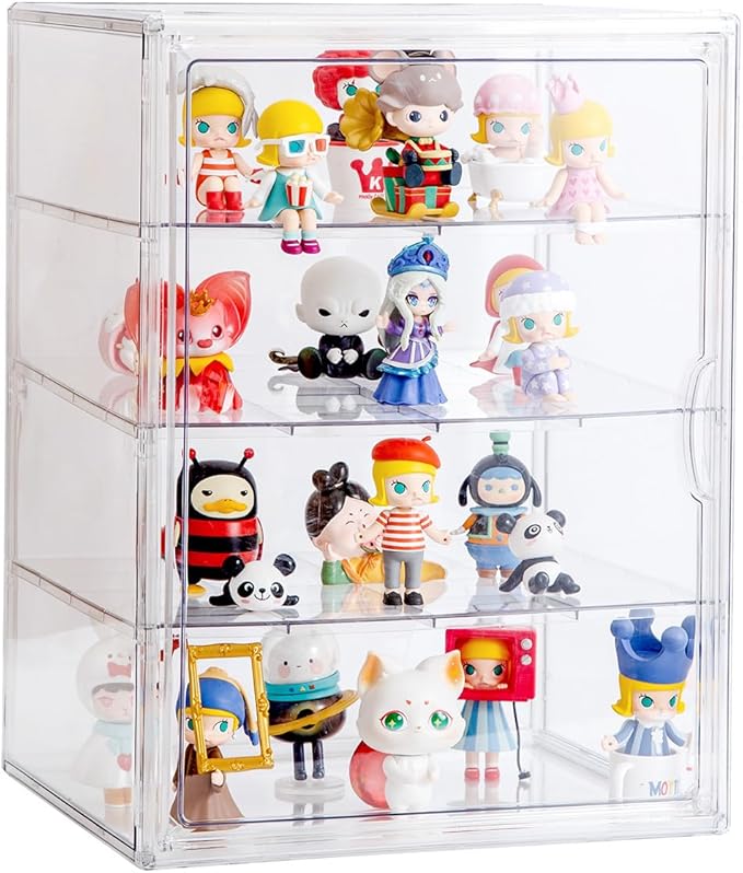 BOHOIDEE 4 Tiers Clear Acrylic Display Case