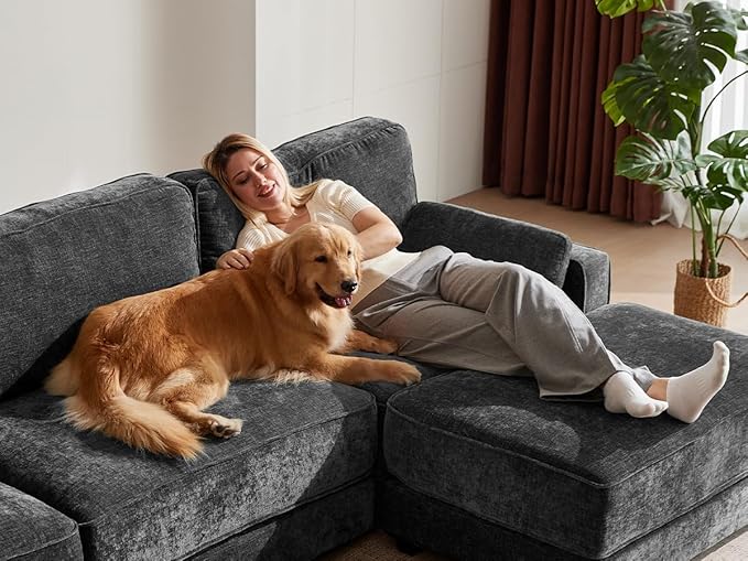 Vipbear 120" Oversized Modular Sectional Sofa, L Shaped Couch Set