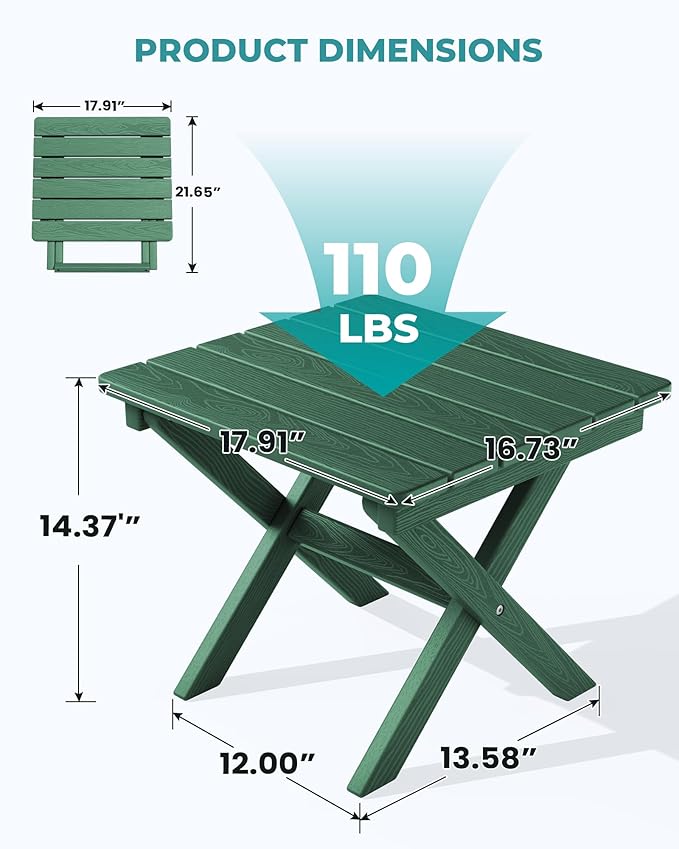 SERWALL Portable Folding Outdoor Side Table