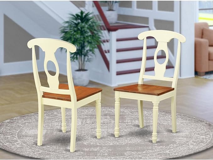 East West Furniture KEC-WHI-W Kenley Kitchen Dining Chairs