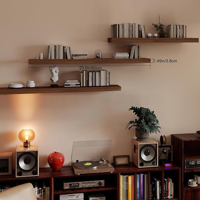 Floating Shelves for Wall, Bathroom Shelves Over Toilet, Wall Shelves & Book