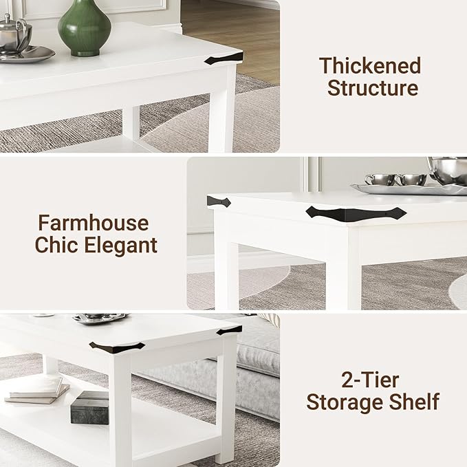 Homieasy 43.3” Rectangular Coffee Table