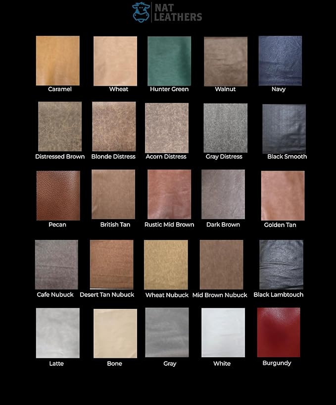 NAT Leathers Dark Brown Soft Faux Leather Fabric Sheet PU Sold by The Yard