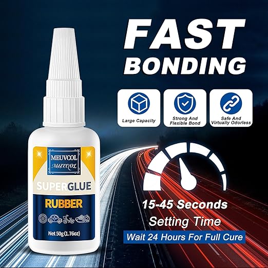 Rubber Glue, 100g Super Glue for Rubber, RC Tires, Shoe Soles, Rubber Adhesive