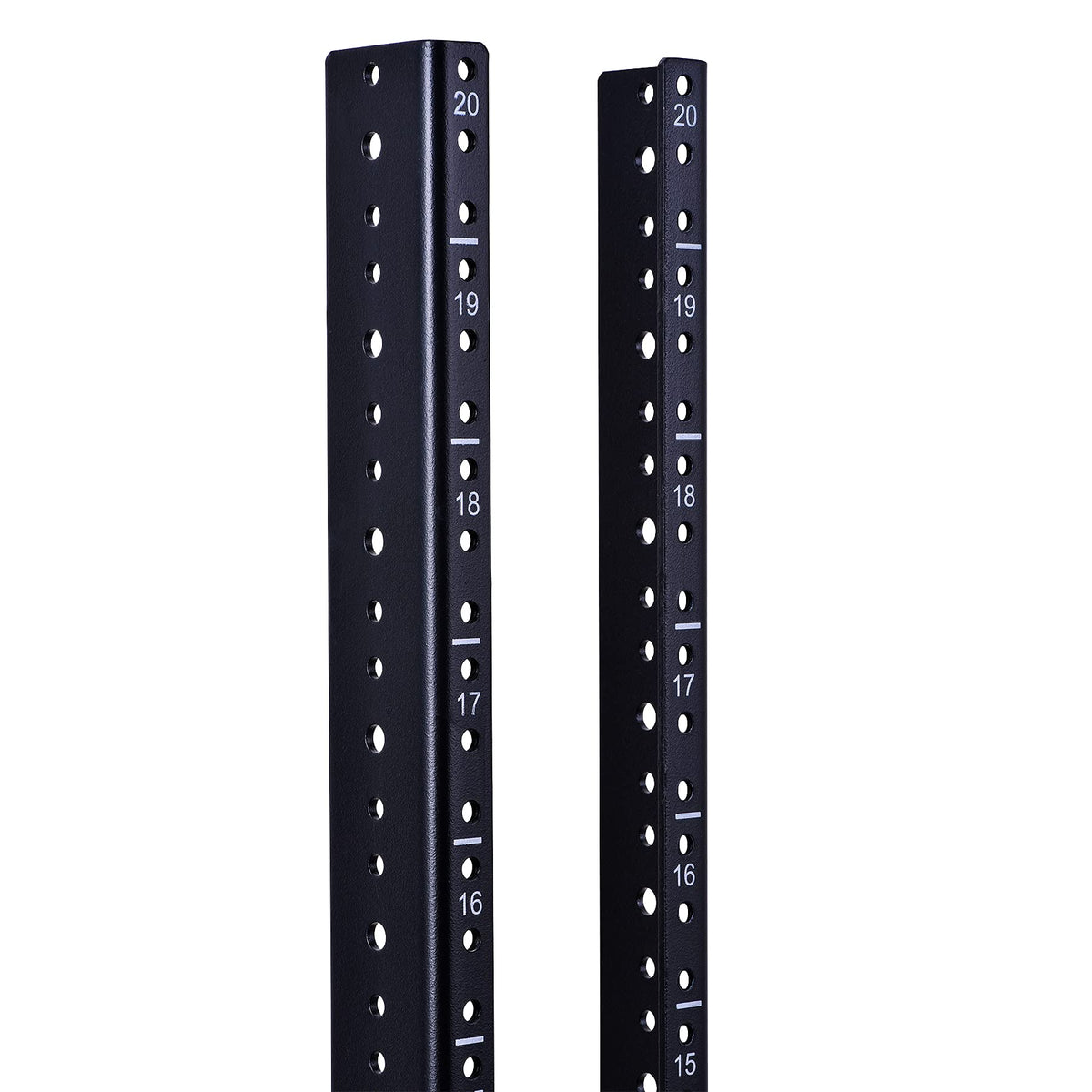 RackPath 20U Vertical Server Rack Rail Pair Kit, DIY Rack Build, 12-24 Screws x80