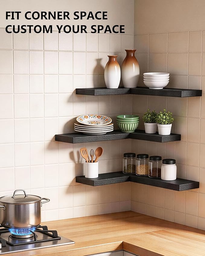 WALI Floating Shelves for Wall, 2 Tier Bathroom Storage Shelf Over Toilet