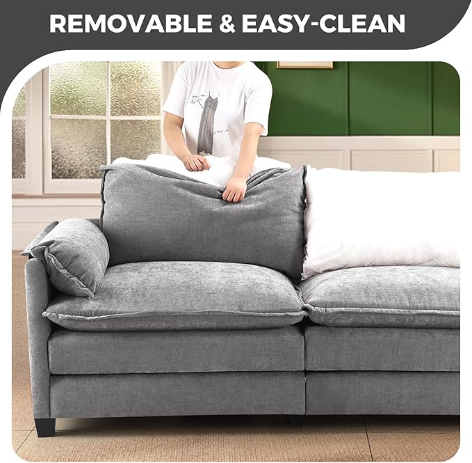 ELUCHANG Oversized 153" Modular Sectional Sofa, Comfy Cloud Couch, L Shaped