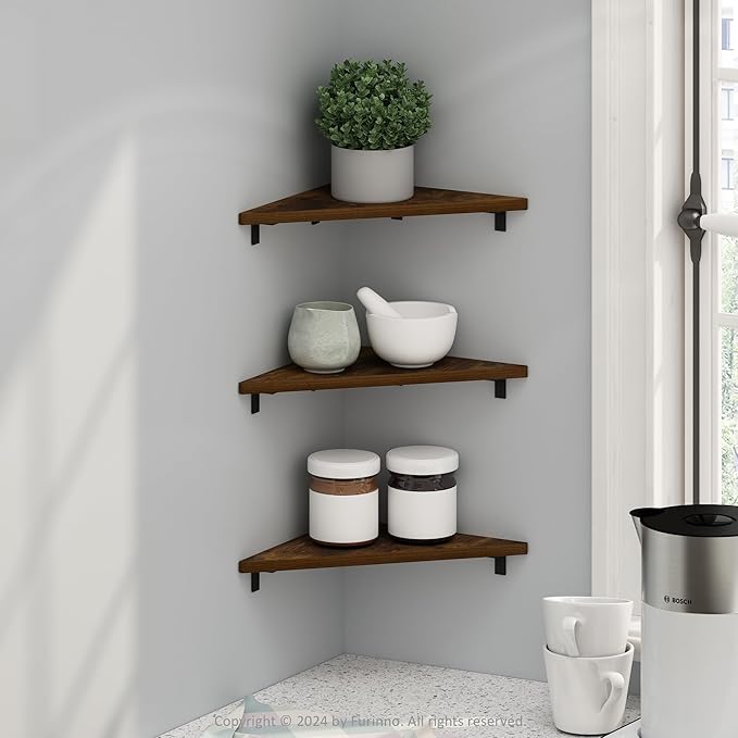 Furinno Rossi Triangle Floating Shelves