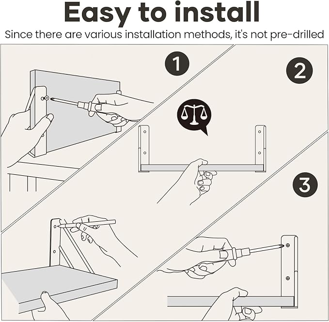 BAYKA Floating Shelves for Wall, Book Shelf for Bedroom, Decor Shelves for