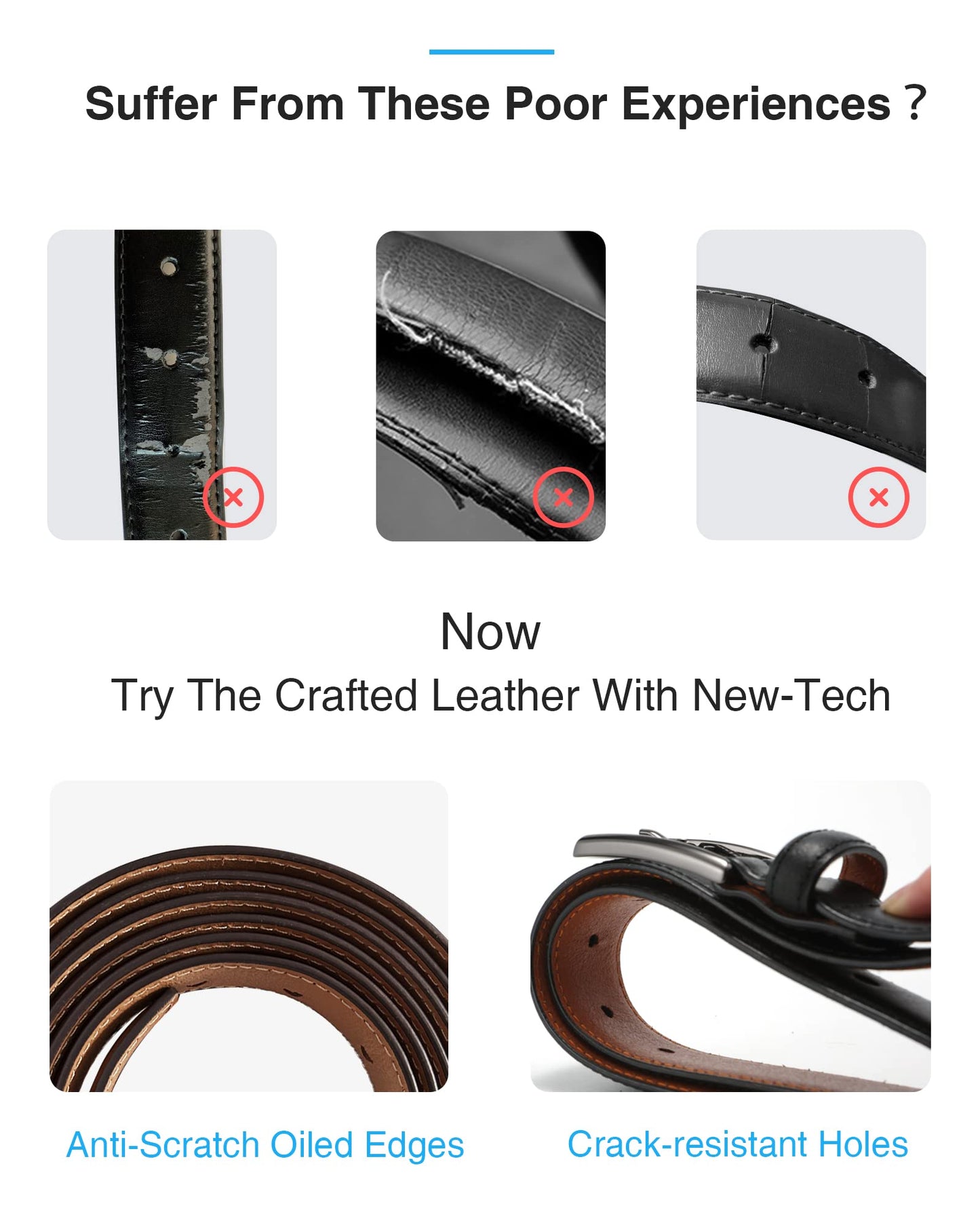 CHAOREN Mens Belts Leather 1 1/8" for Gift Men - Perfect Companion to Mens Dress Shoes