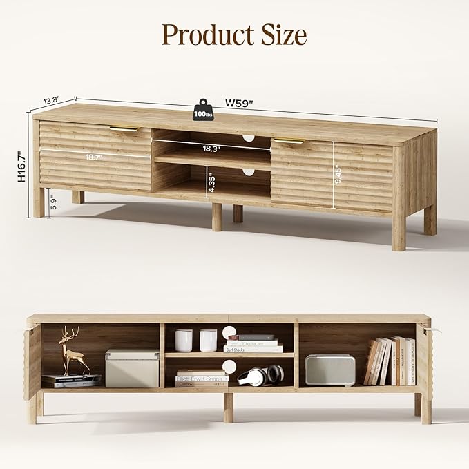 IKALIFE TV Stand for Living Room