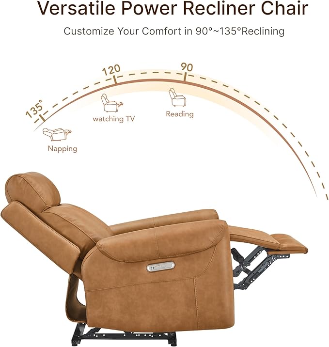 KISLOT Leather Recliner Chair for Adults Wall Hugger RV Recliner