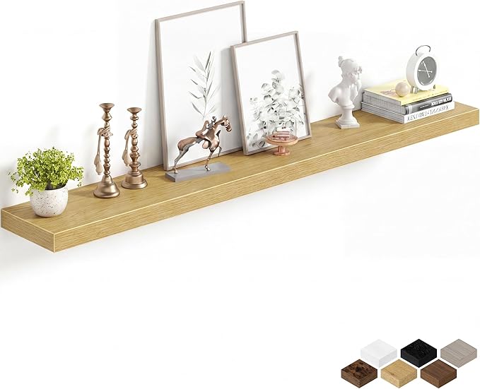 Fun Memories 55Inch Long Floating Shelves, 8 Inch Deep Shelves