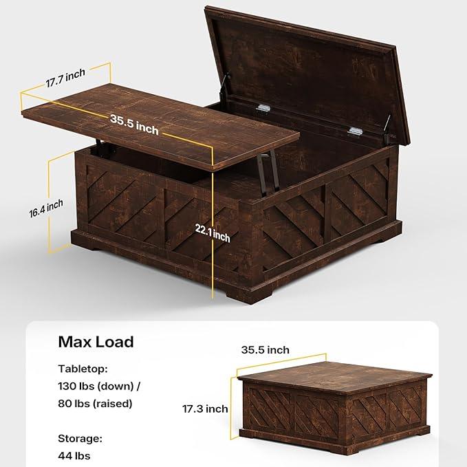 Amada Lift Top Coffee Table