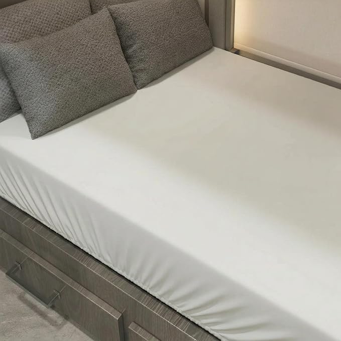 Stretchy Twin Fitted Sheet for 4 Inch Low Profile Mattress