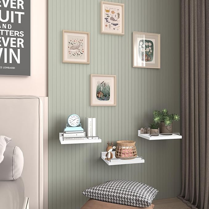 RYOFOBETTO Small Floating Shelf, 6X9 Inches Farmhouse Wall Shelves