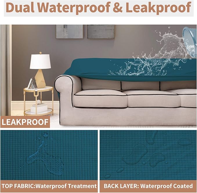 Easy-Going 100% Waterproof Chair Couch Cover, Dual Waterproof Sofa Cover