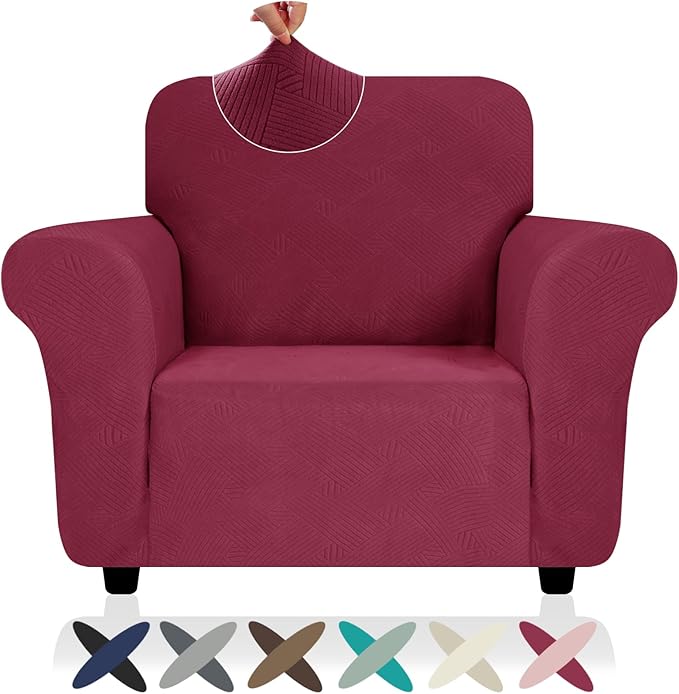 ZNSAYOTX Super Stretch Chair Slipcover, New Striped Sofa Chair Covers